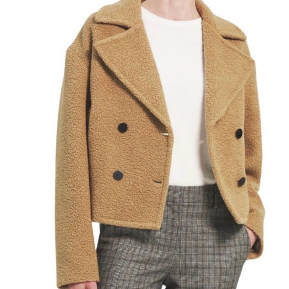 Women’s Theory teddy double breasted peacoat